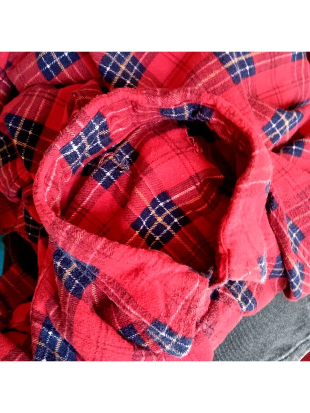 Vintage Skater Flannel Shirt Medium 1980's Vato OG Buttery Soft Red Blue Plaid